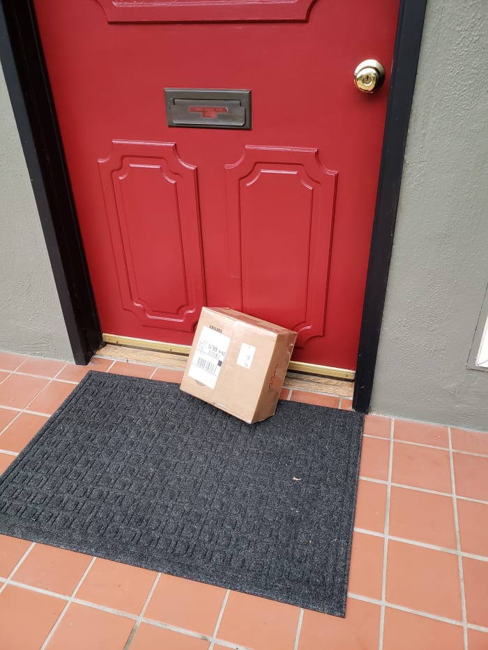 Make sure you sign up for delivery alerts. That way, you have an estimated time for delivery and receive an alert the moment the parcel arrives at the door.