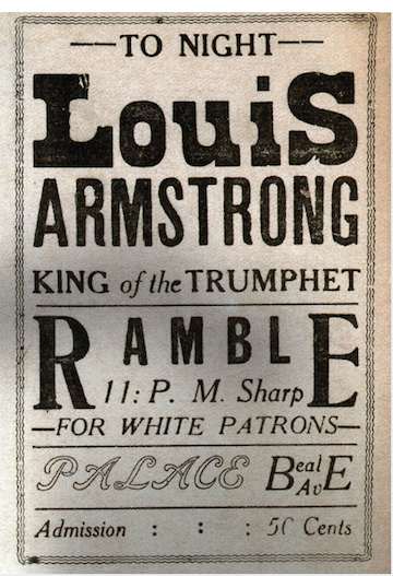 Louis Armstrong was one of the many great, black entertainers that performed at the Midnight Rambles.