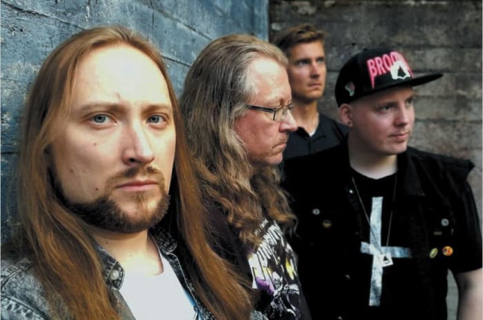 Masquerage, L-R: Kimmo Perämäki (vocals/guitar), Ossi Raiski (bass), Marko Ylä-Häkkinen (drums), Mika Maunus (keyboards)