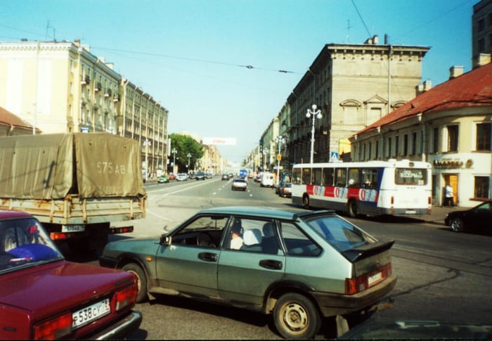 Nevssky Prospect one of the main streets in St. Petersburg, Russia.