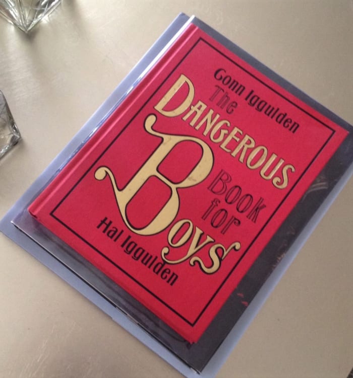 Book for Boys: Great to have on your coffee table for his reading pleasure while you're busy tossing the salad.