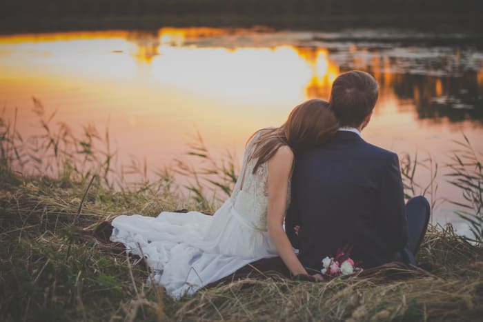 You: "I'm so glad we got married." Him: "Heh, who are you?" Definitely a sign that he just wants to be friends now. Drive back to the chapel and don't forget your receipt.
