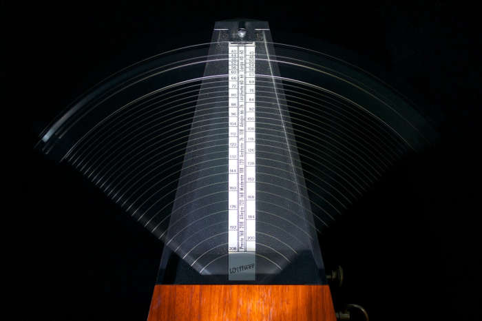 The most helpful tool for developing speed and perfect rhythm is the use of the metronome.