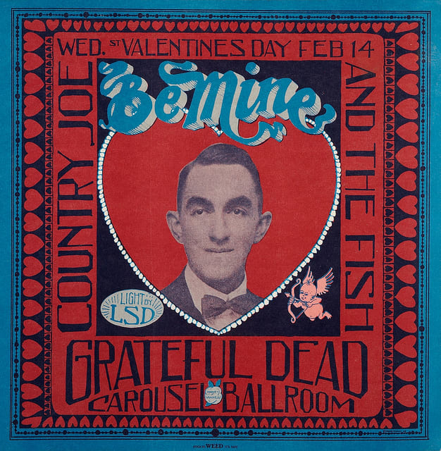 The Grateful Dead, Country Joe & the Fish, Carousel Ballroom Valentines Day (1968) Poster Graphics by Stanley Mouse
