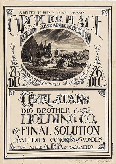 Big Brother and the Holding Company, Charlatans at The Ark (1966) Poster Graphic by Stanley Mouse, Poster Hand Signed by Stanley Mouse