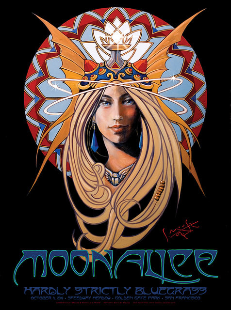 Moonalice Hardly Strictly Bluegrass Festival Golden Gate Park, San Francisco, California (2009) Poster Art by Stanley Mouse