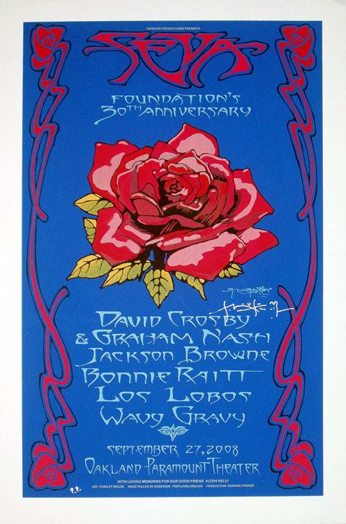 Seva Foundation 30th Anniversary Paramount Theater, Oakland California (2008) Poster Art by Stanley Mouse