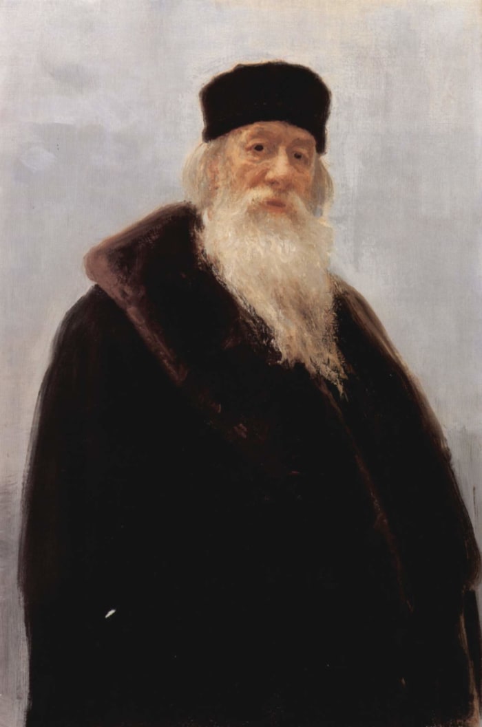 Painting of Stassov by Ilya Repin