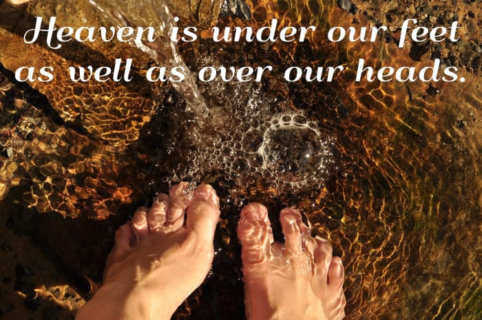 "Heaven is under our feet as well as over our heads." - Henry David Thoreau, American writer