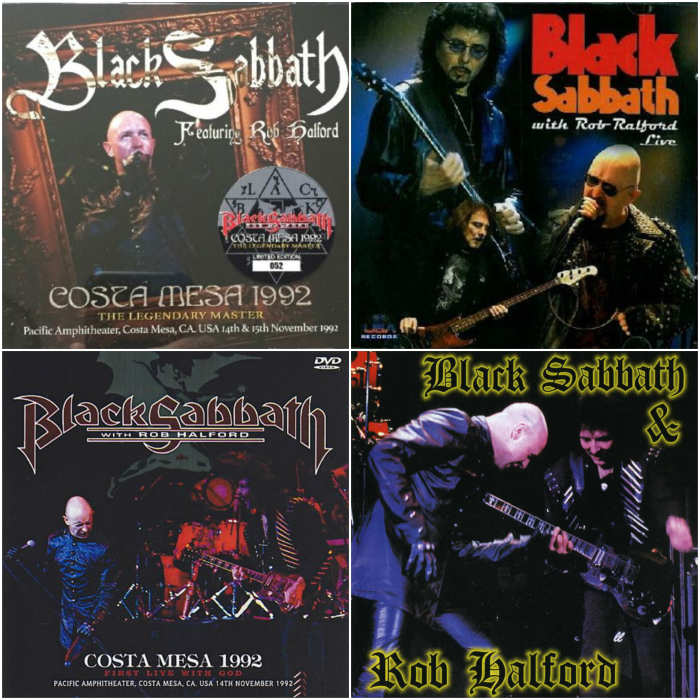 Various bootlegs of the Costa Mesa gigs. Note that the one on the top right says "with Rob Ralford." Ha!