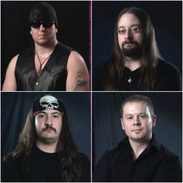 Top L-R: Joel Wood (vocals), Chuck Donahue (bass) Bottom L-R: John Jesuele (drums), Mike Johnson (guitar)
