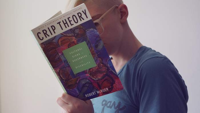 If she's interested in books on queer theory and activism, you can use that as a conversation starter.