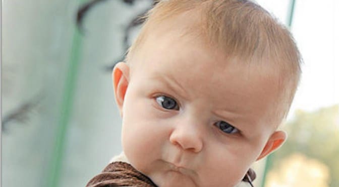 This little guy perfected "the Look" early on. It was his way of letting mom know: "Seriously lady, you are so busted."