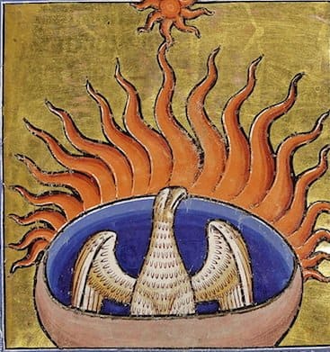 The phoenix is a symbol of rebirth from the ashes of the past. It is also representative of the victory of life over death.