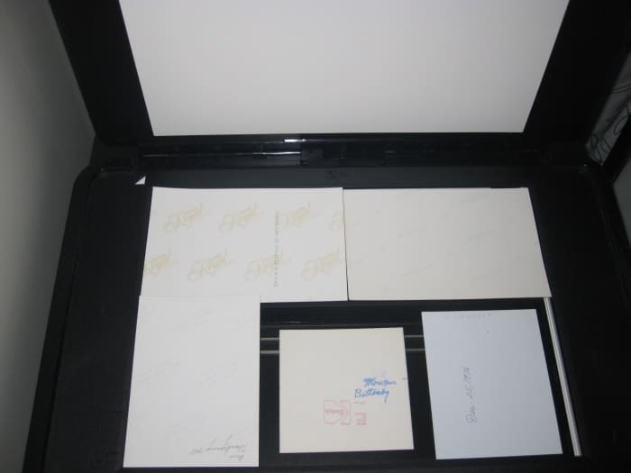 It's easy to gang up the pictures on a scanner screen to send to your computer.