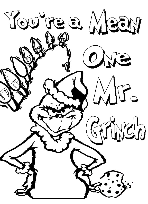 Grinch Christmas Printable Coloring Pages Holidappy Celebrations