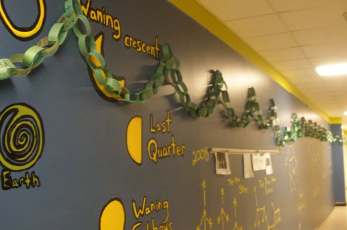 Peace Chain: Each link has a "Peace Intention" on it. There are nearly 400 links in this particular chain—a whole school's worth!