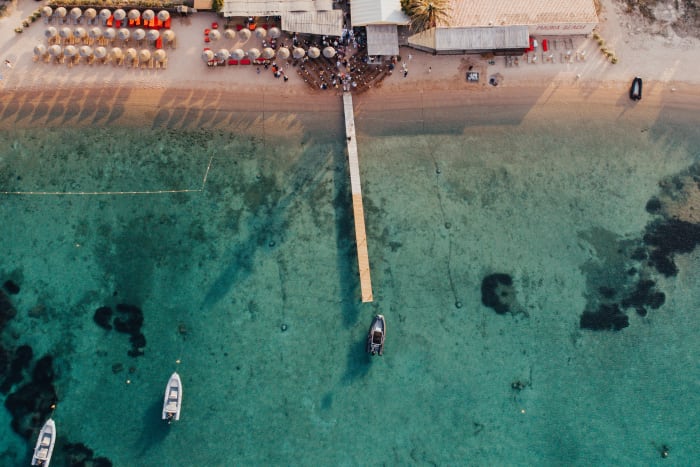 A dock is a beautiful and picturesque place to get married.