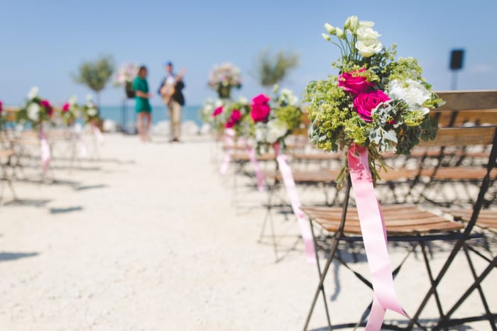 Did you guys meet at the beach? Why not hold your wedding on one?