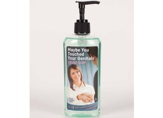 So maybe you did and maybe you didn't, but at least this way you'll feel 100% satisfied. If someone has this in their purse or pocket, then you know shaking hands is once again an option. Now available in an easy-to-use top.