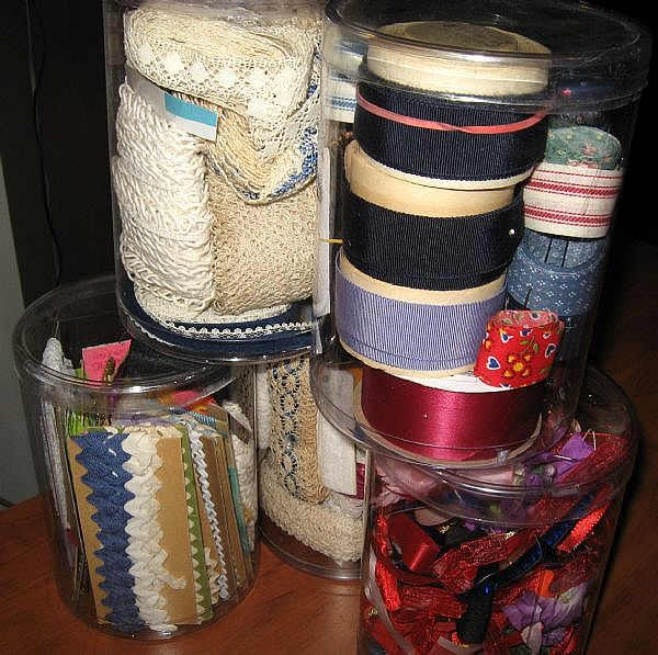 Usually I pay a quarter or maybe a little more if it's a large roll of ribbon. Gifts decorated with lace really look special. Often, I find vintage ribbon that's not the flimsy kind in the stores, but real woven ribbon.