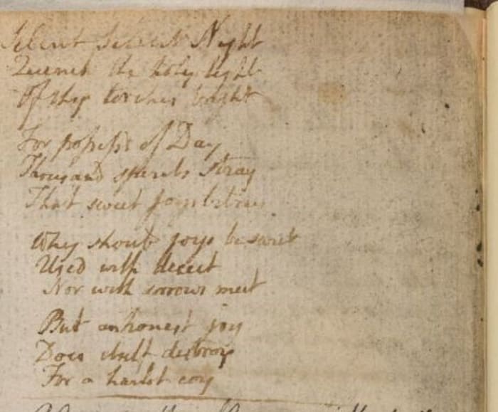 A young priest Joseph Mohr wrote a poem, Silent Night 1816. It became the Christmas carol that we all know today.
