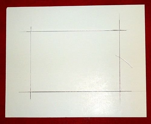 Step 1 For Stretch Mounting A Cross Stitch: Creating A FoamCore Blank - How To Mark The Foam Board For Cutting