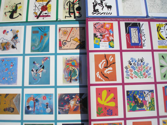 Calendars offer many framing opportunities. These are my Picasso, Miro, Matisse, and Kadinsky ready for framing.