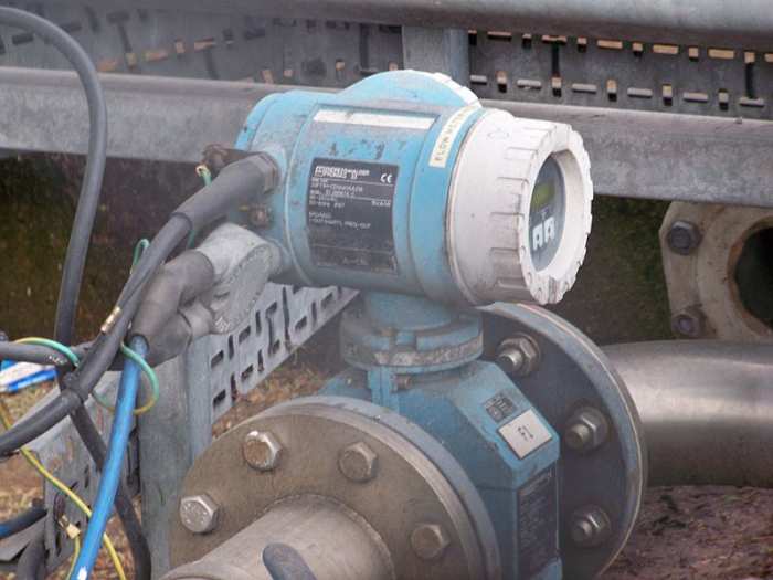 This old velocity meter is used in a brewery in West Yorkshire, England. Meters such as this are used to gauge the exact amount of liquid added to grains for brewing, and also the water/chemical balance for cleaning out the tanks.