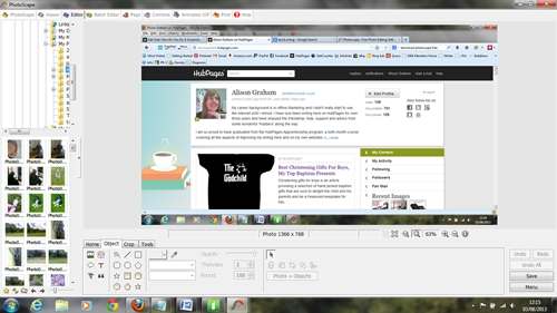 Here is the screenshot of my profile page as it appeared when I pasted it into Photoscape