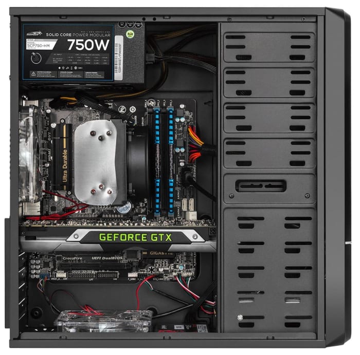 The Sentey Computer Case CS1-1398 is a steal at right under $30. It offers you support for cards up to 340mm long and has lots of features for the money you spend.