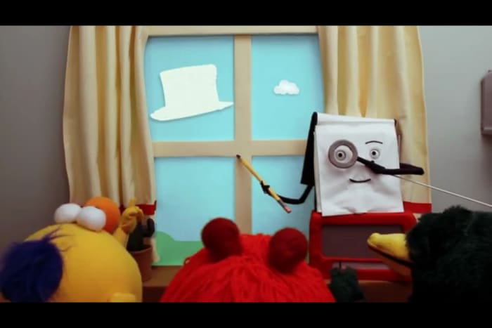 The main characters are uninterested in the clouds until the notepad puts a seer stone up to his eye and asks them in a suggestive tone to look again.