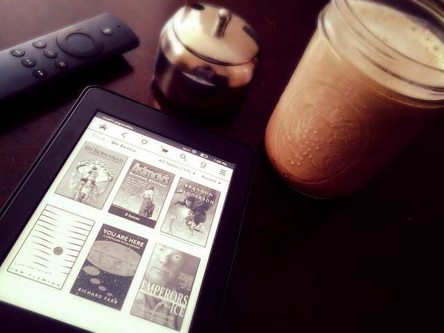 My Kindle and a cup of coffee are one of my favorite combinations. Add a kitty, and I'm in heaven! How do you like your books?