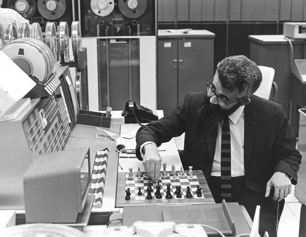 Early AI research was interested in seeing if a computer program could beat a human player at games like chess.