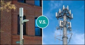 A 5G wireless tower will fit on a light pole to serve a local neighborhood, instead of a massive tower that serves a large area.