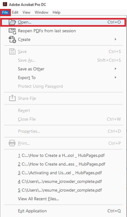 A file can also be opened in the Windows operating system by pressing Ctrl + O. Additionally, files can also be found by clicking on the home tab, followed by clicking on my computer and then the browse button.