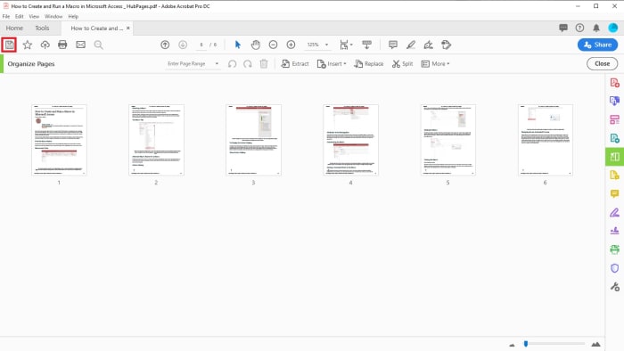 The file can also be saved from the file menu or simply by pressing Ctrl + S.