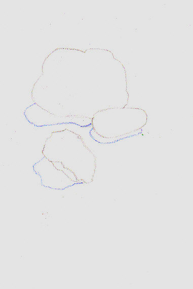 This stage of underdrawing is called a Contour Drawing. If the contours are complicated you can also outline modeling shadows. Sometimes on rocks it's easier not to. This demo we'll shade the modeling shadows and contours in without outlining.