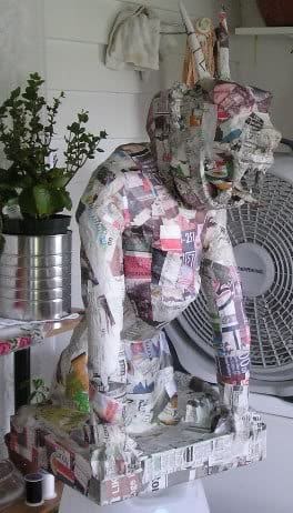 Make a Paper Mache Statue - FeltMagnet