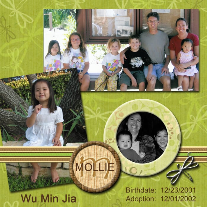 This page was sent to my daughter's orphanage in China along with pages from other girls adopted there. We wanted the orphanage workers to know how much we appreciated them and to know our girls are loved and cared for now.