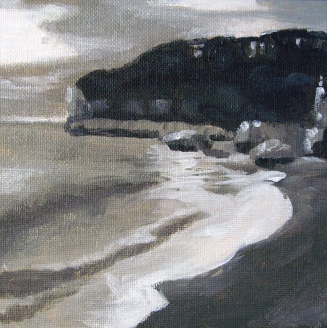 Value study of sea view. A value study makes it much easier for you to mix the right colors for each area.