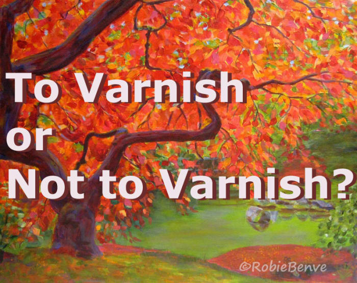 Acrylic paintings: Should they be varnished or not? Varnishing step-by-step. Your acrylic painting is complete. As a final step, apply the best varnishing techniques to protect your artwork, and getting it ready to hang or to be sold.