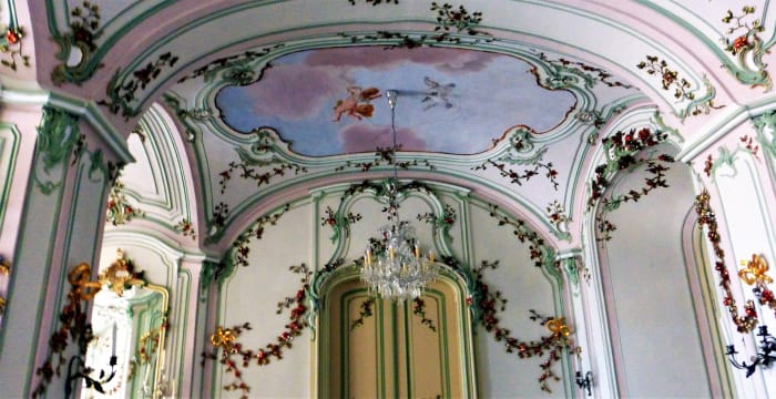 Much pleasure can be found in color, shape, form, and image. Surrounding yourself with things you love brings you happiness. Image: architectural detail inside a home in Poland.