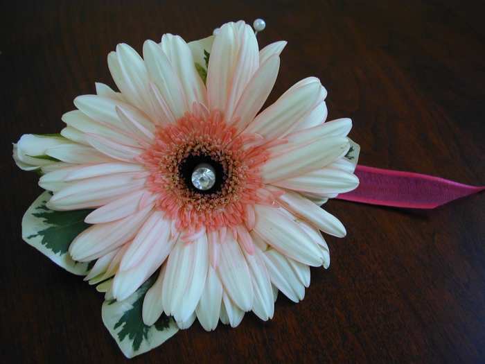Brian's boutonniere--bold and elegant--that's what Brian wanted and that's what he got. --courtesy of Terri Lee