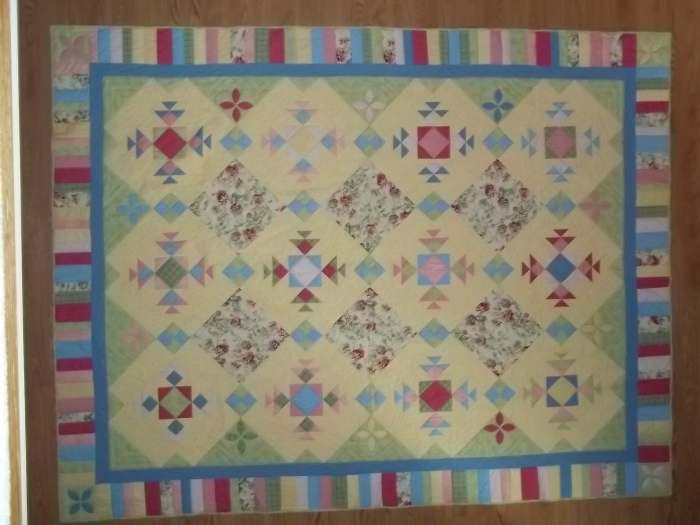 "Summer Breezes," my original design using traditional block. Won Best in Show at a non-juried show.