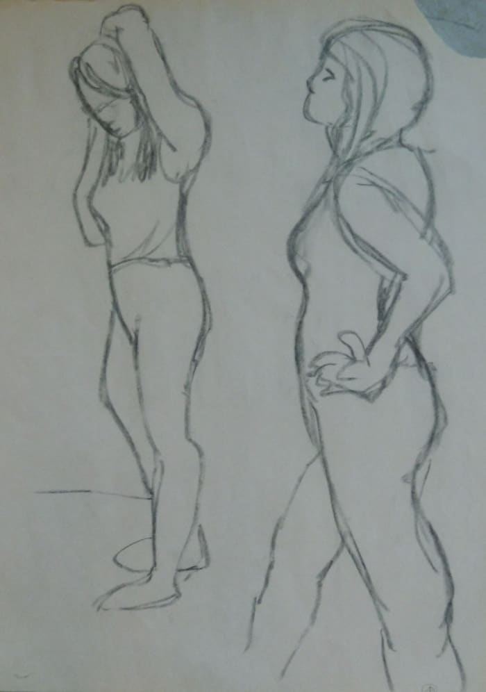 These drawings had a longer duration (about 30 seconds each). You can see that there was time for more detail.