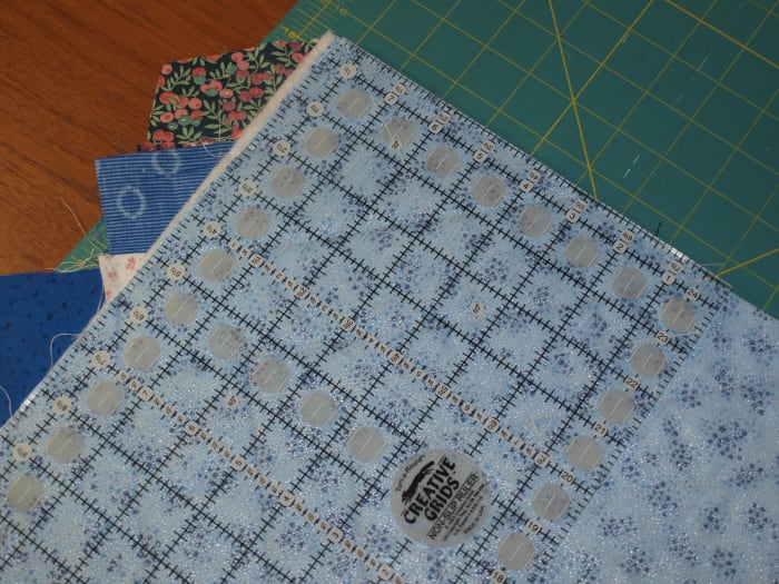 Get runner ready to trim. Note the slight shifting that has occurred during the sewing process.