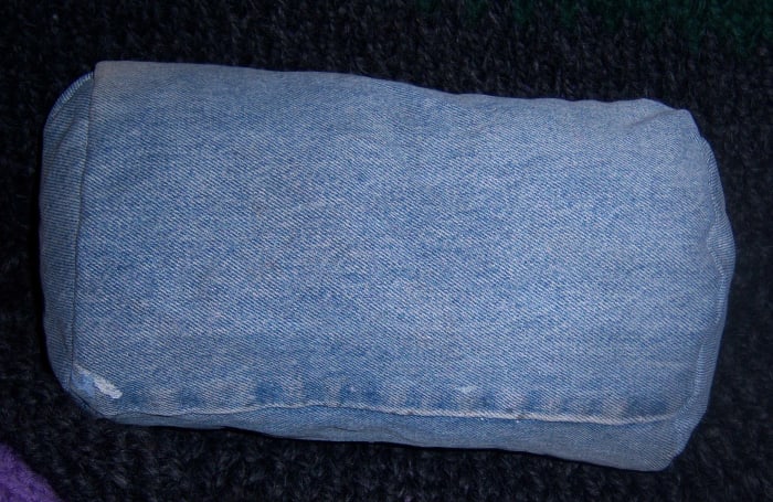 A very comfortable pillow for back support. This only took me about fifteen minutes to make.
