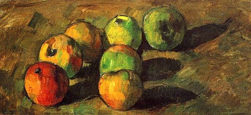 "Still life with seven apples" by Paul Cezanne