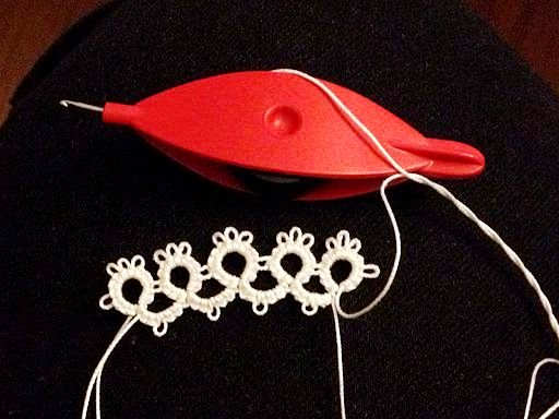 Similar to crochet, some shuttles have a hook on one end..
